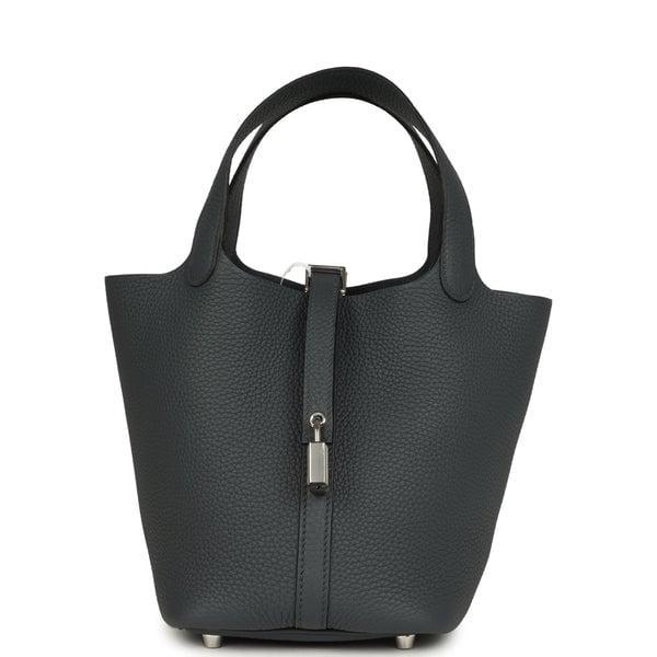 Hermes Hermes Picotin Lock 18 Gris Misty Clemence Palladium Hardware
