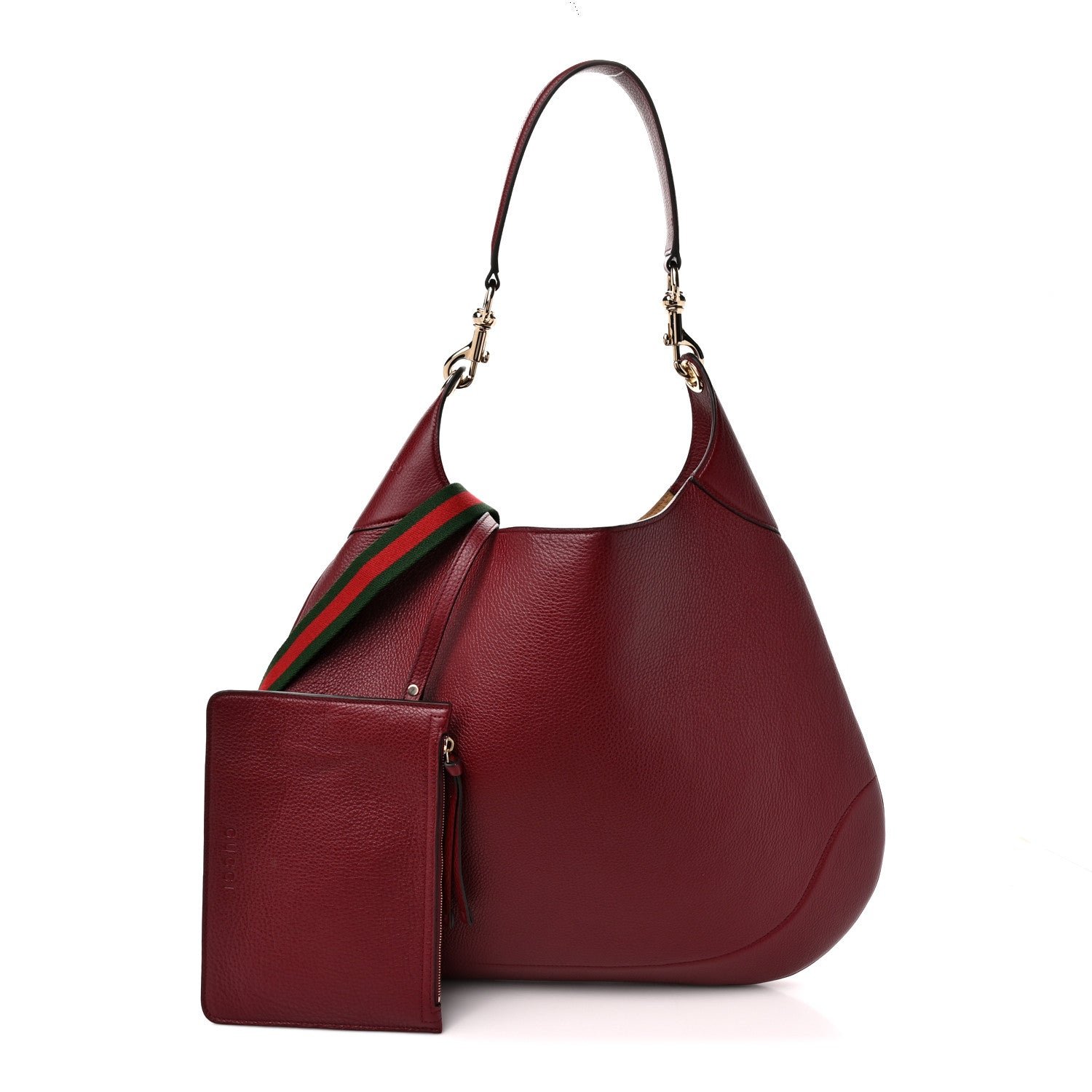 Gucci Soft Grained Calfskin Maxi B Hobo Rosso