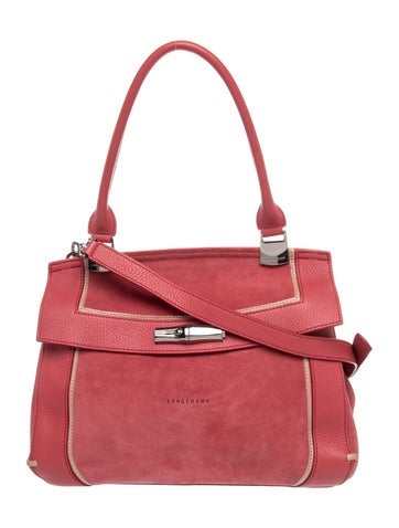 Suede Top Handle Bag