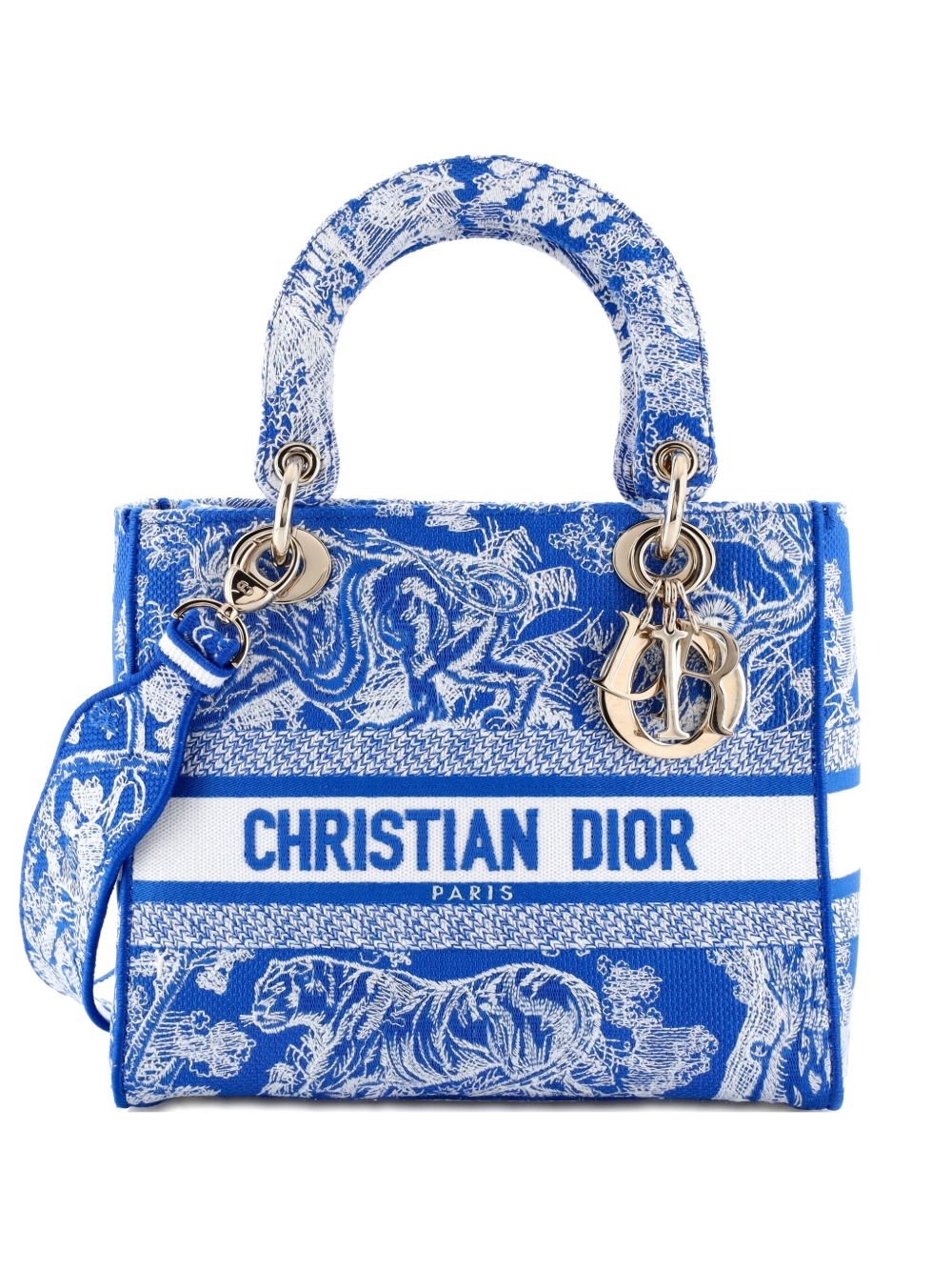 Toile de Jouy Lady D-Lite Bag Embroidered Canvas tote bag
