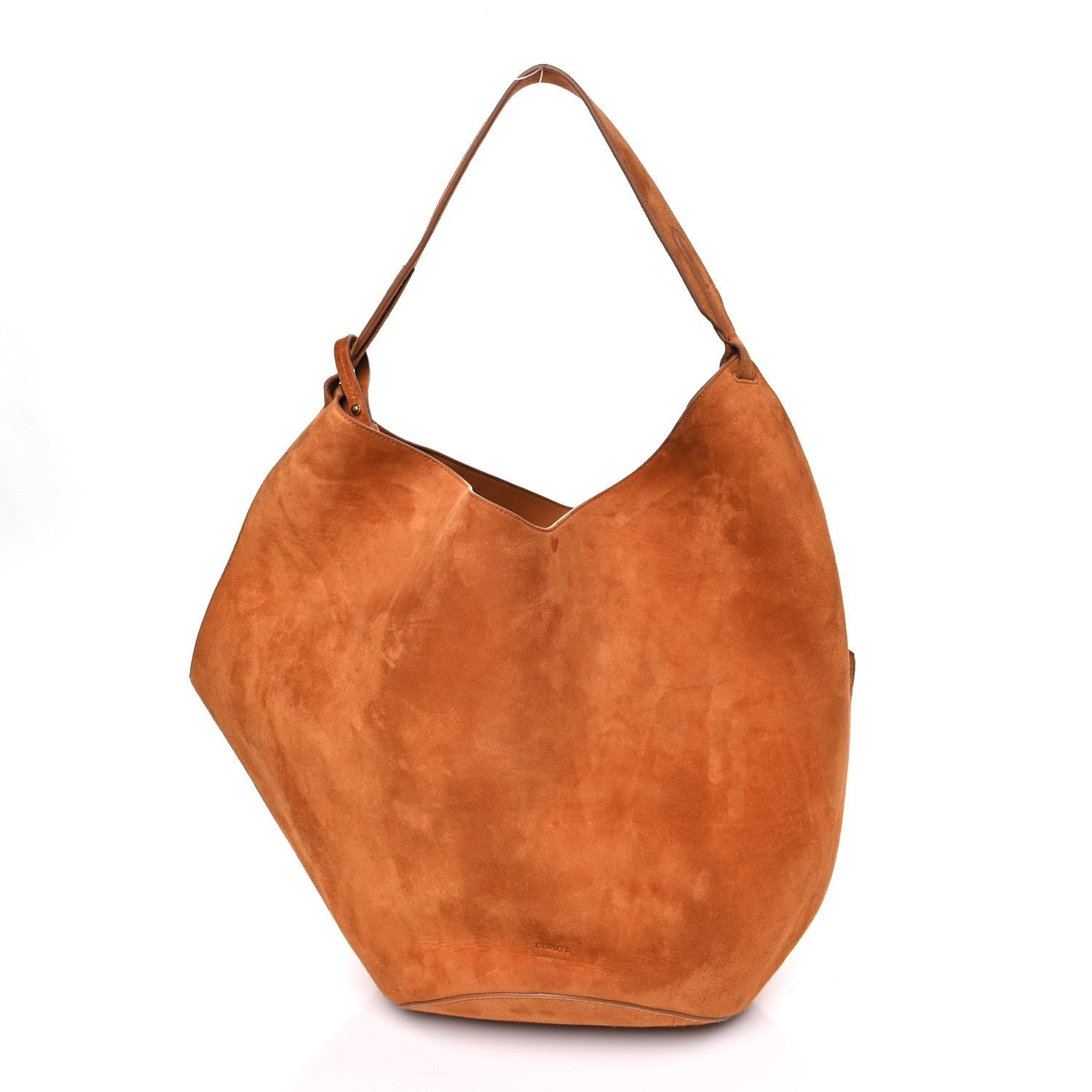 Khaite Khaite Suede Calfskin Medium Lotus Tote Caramel