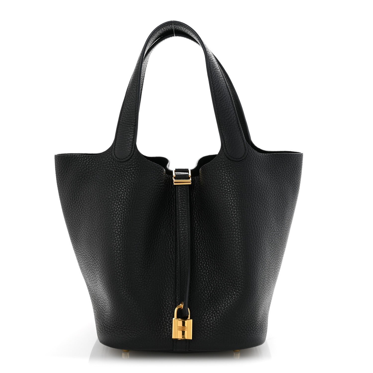 Hermes Taurillon Clemence Picotin Lock 22 MM Black