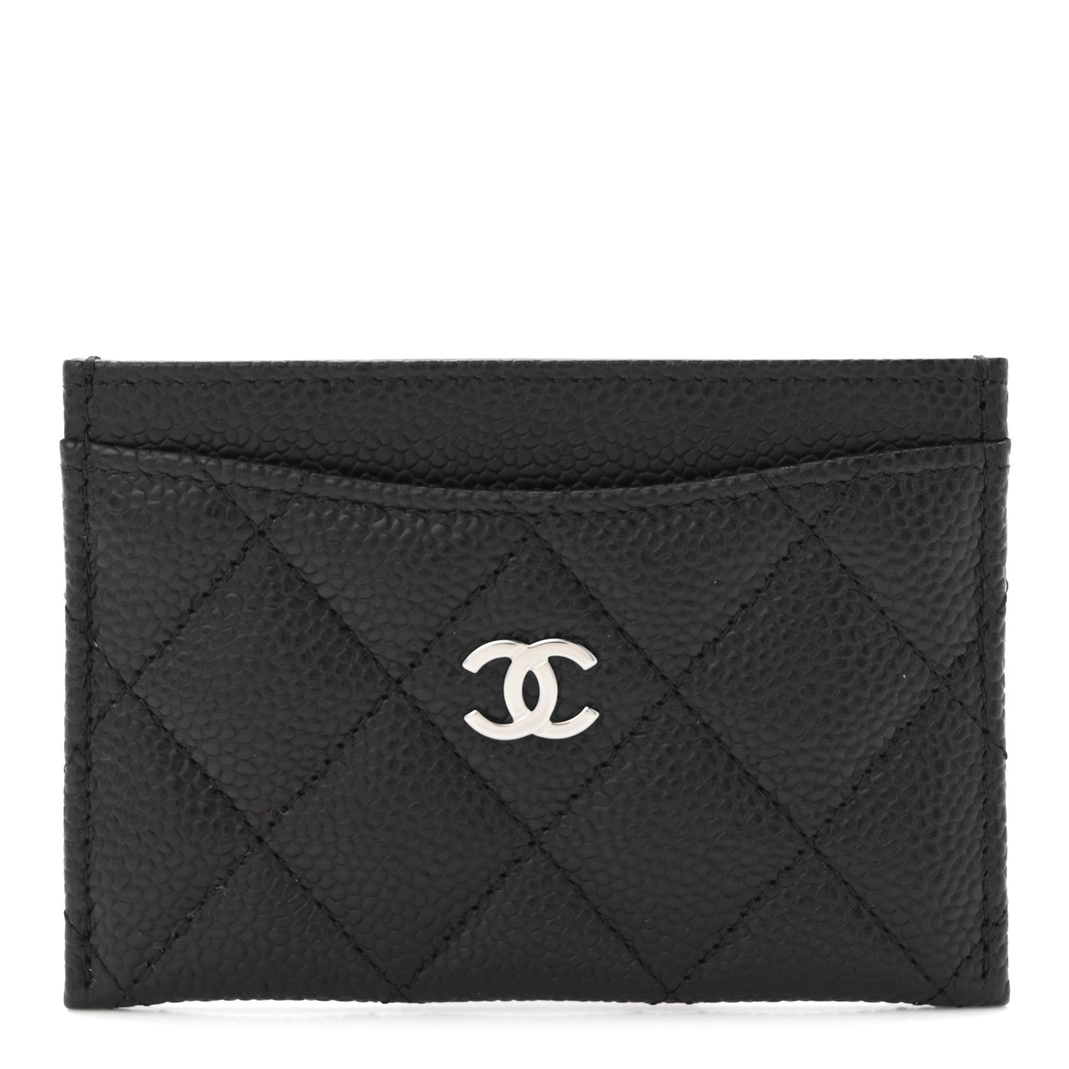 Chanel Chanel Caviar Quilted Card Holder Black