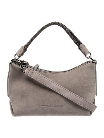Suede Top Handle Bag