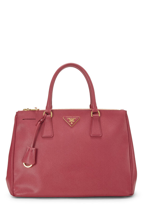 Prada Pink Saffiano Executive Tote Small