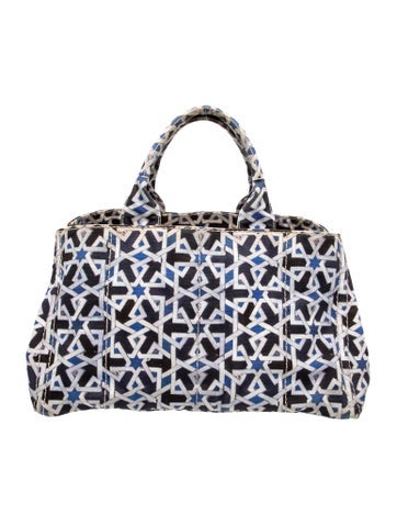 Enameled Metal Triangle Top Handle Bag