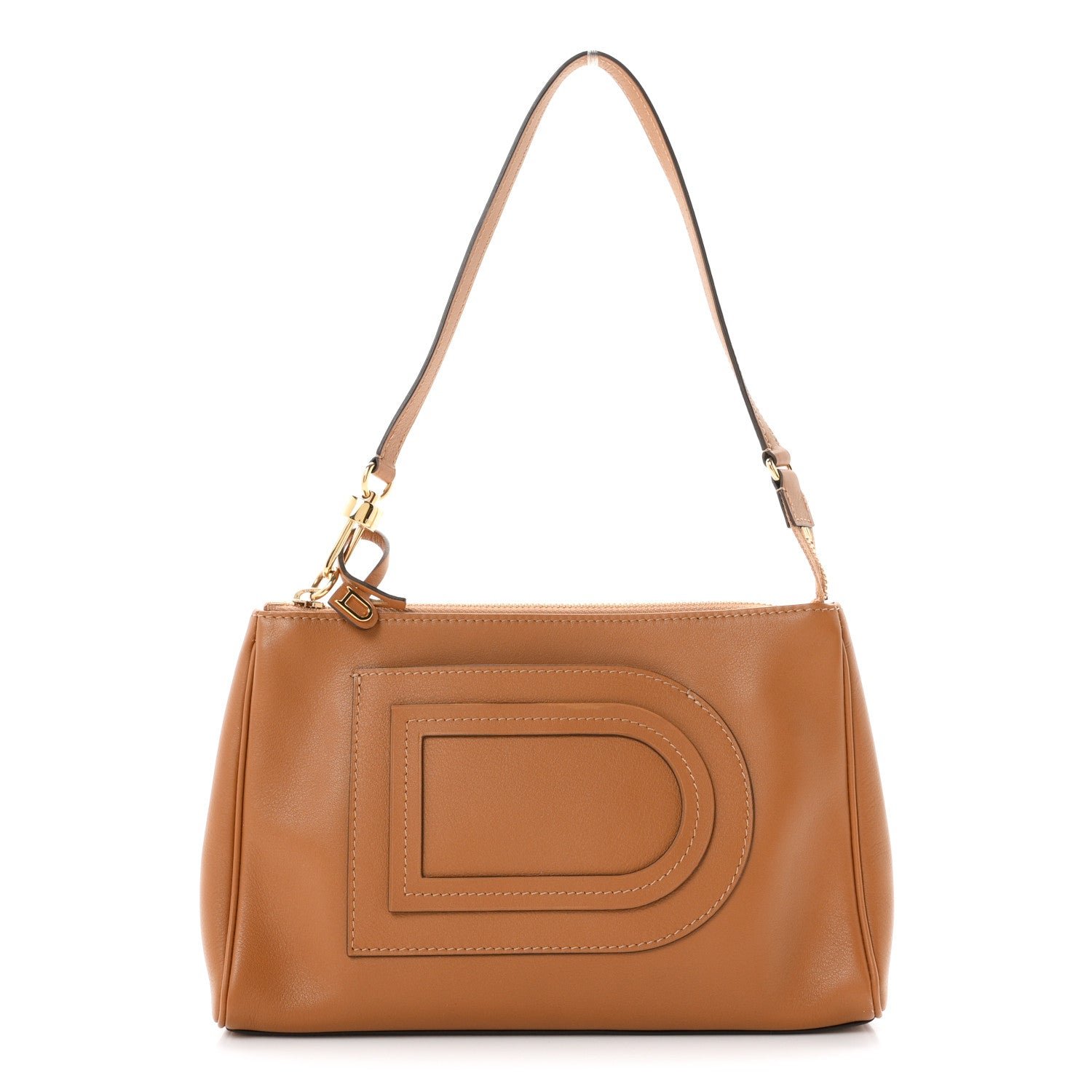 Delvaux Delvaux Calfskin Louise Pochette Camel