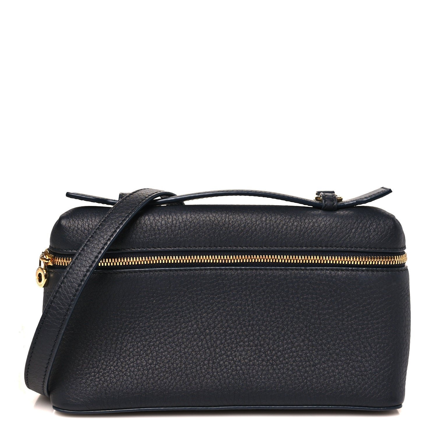 Loro Piana Grained Calfskin L19 Extra Pocket Pouch Navy Blue