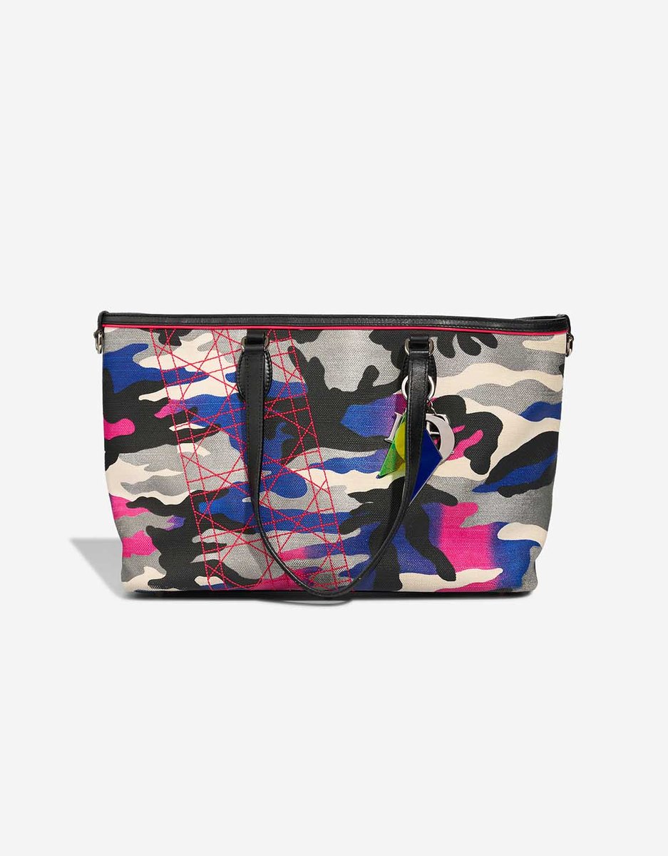 Dior 
		x Anselm Reyle Camouflage Shopping Tote Canvas / Calf Multicolour    