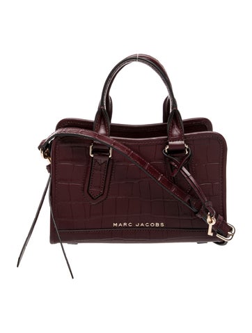 Embossed Leather Top Handle Bag