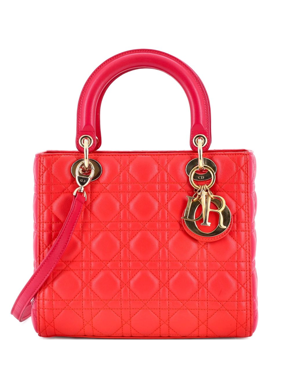 Lady Dior Bag Cannage Quilt Lambskin Medium satchel