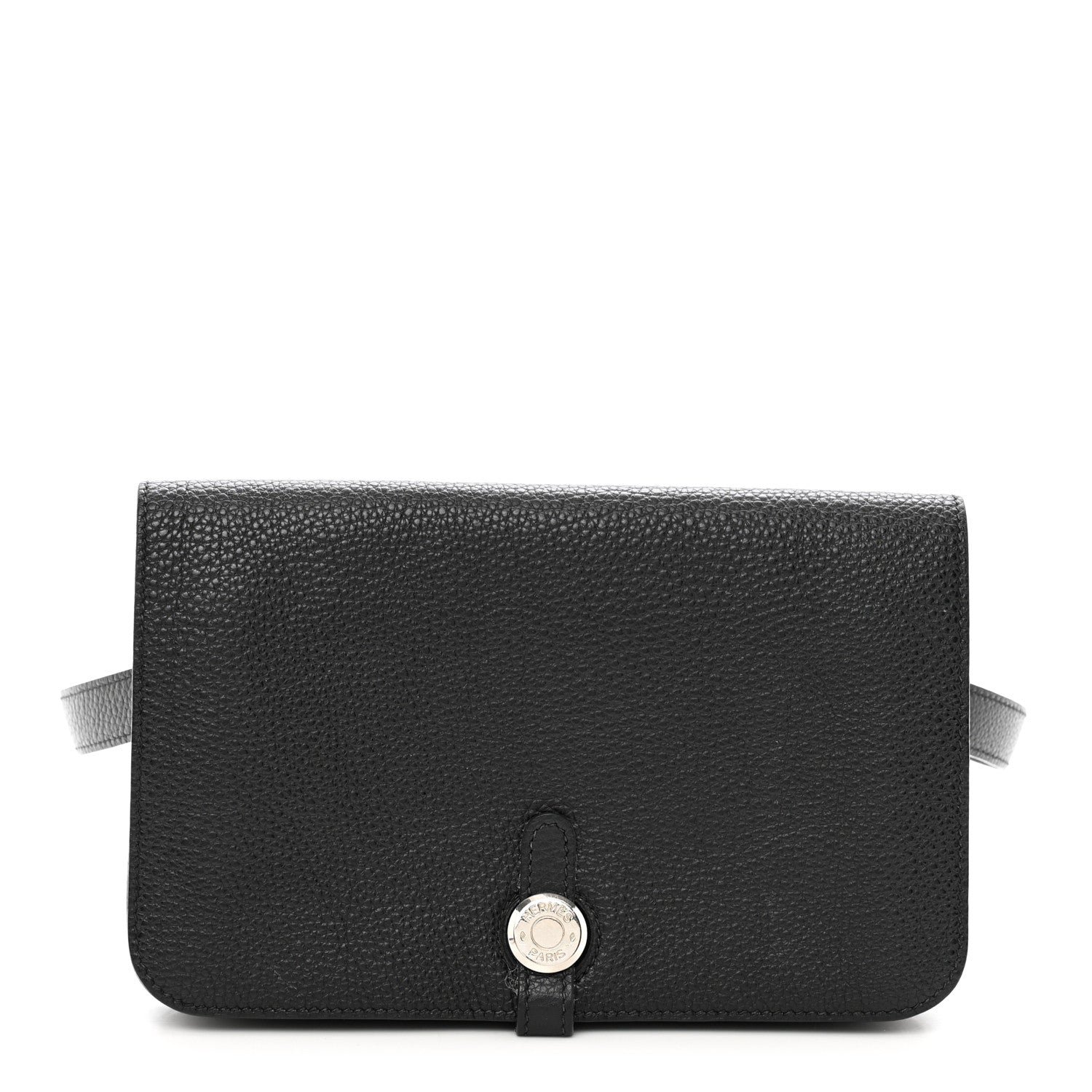 Hermes Togo Dogon Wallet Waist Pouch Black