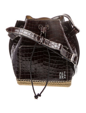 Altuzarra Embossed Leather Bucket Bag Small