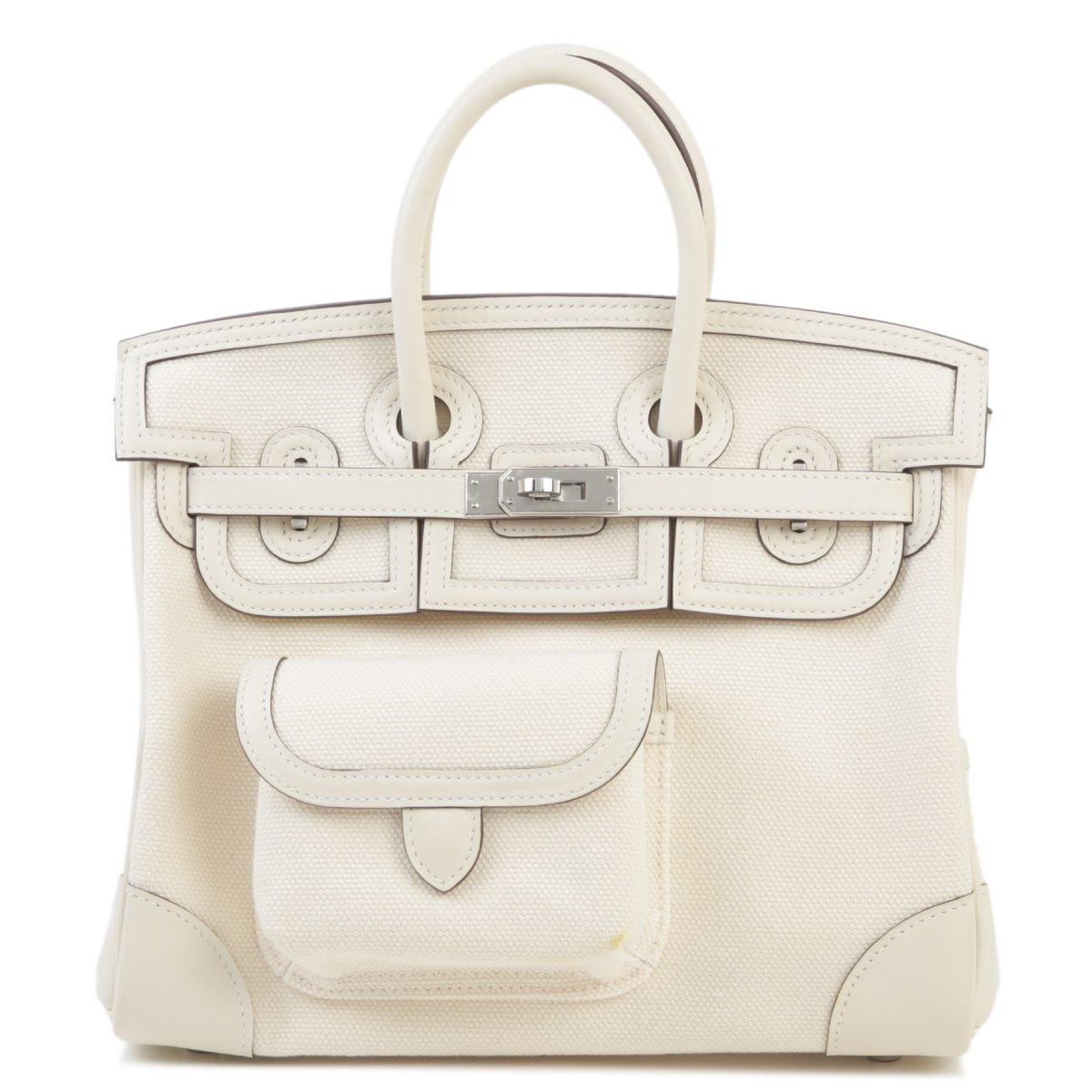 Hermes Limited Edition Birkin Cargo 25 Nata (I2) Swift Canvas Palladium hardware U (2022)