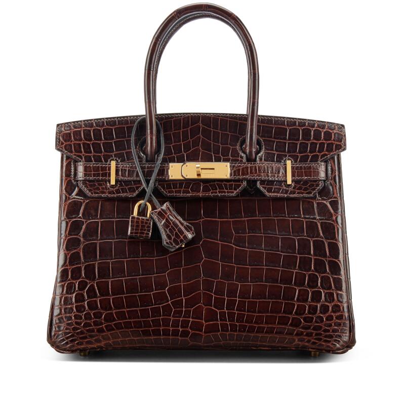 Hermes Havane Shiny Niloticus Crocodile Birkin 30 Gold Hardware, 2013