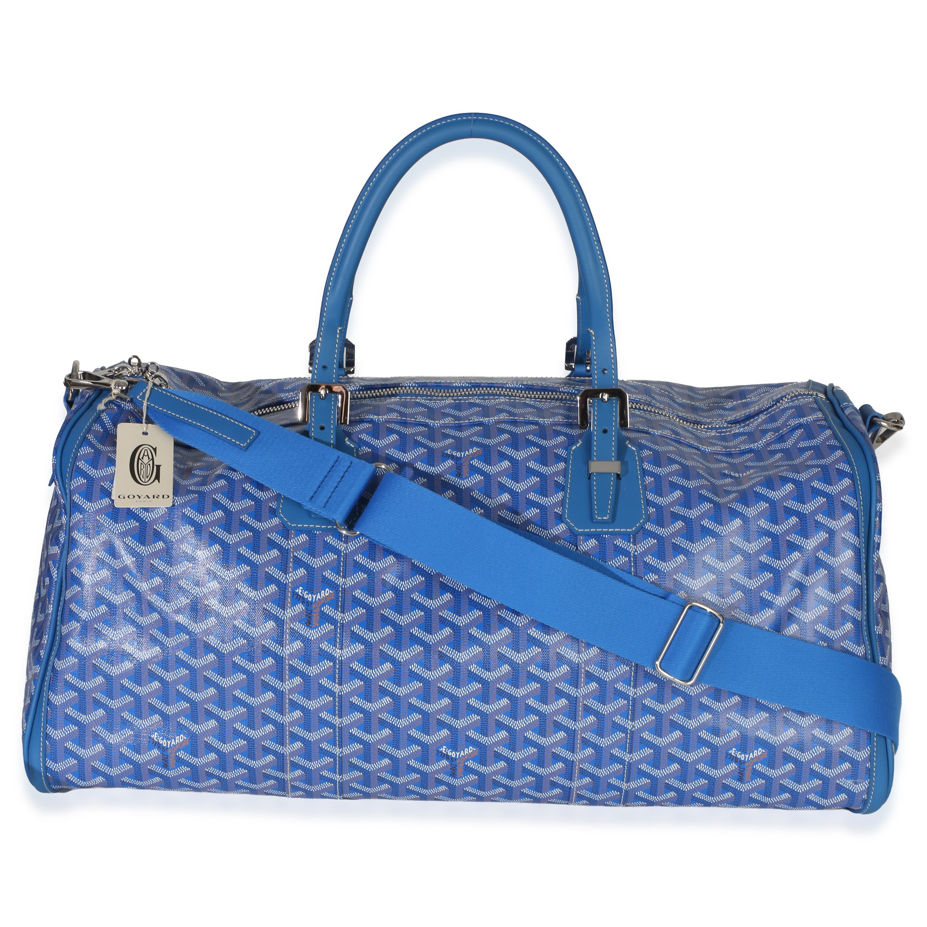 Blue Goyardine Canvas Croisière Boston 50