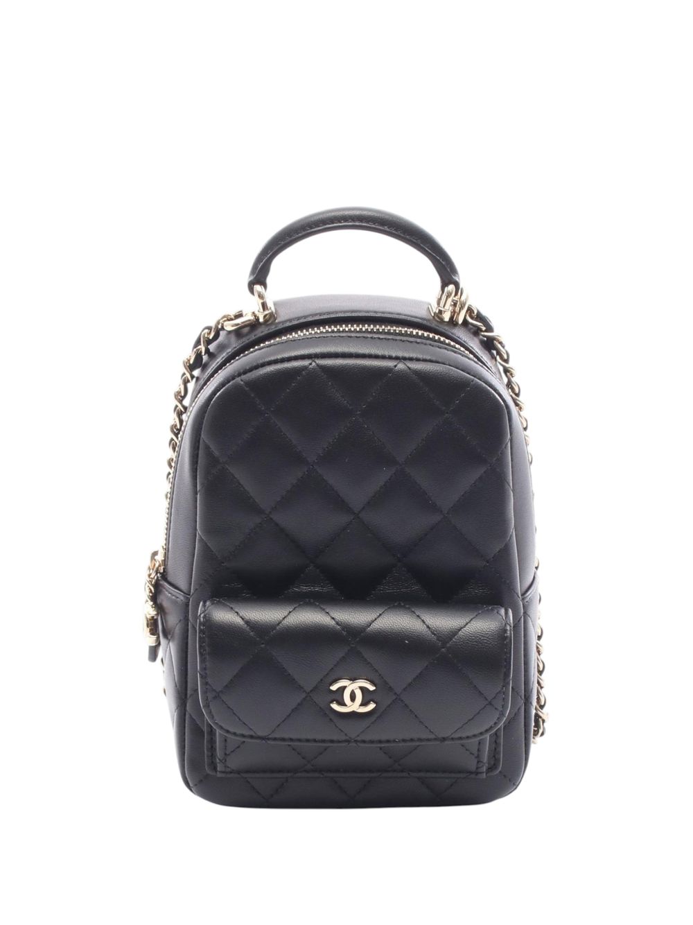 Chanel 2021-2025 Mini CC Quilted Lambskin backpack