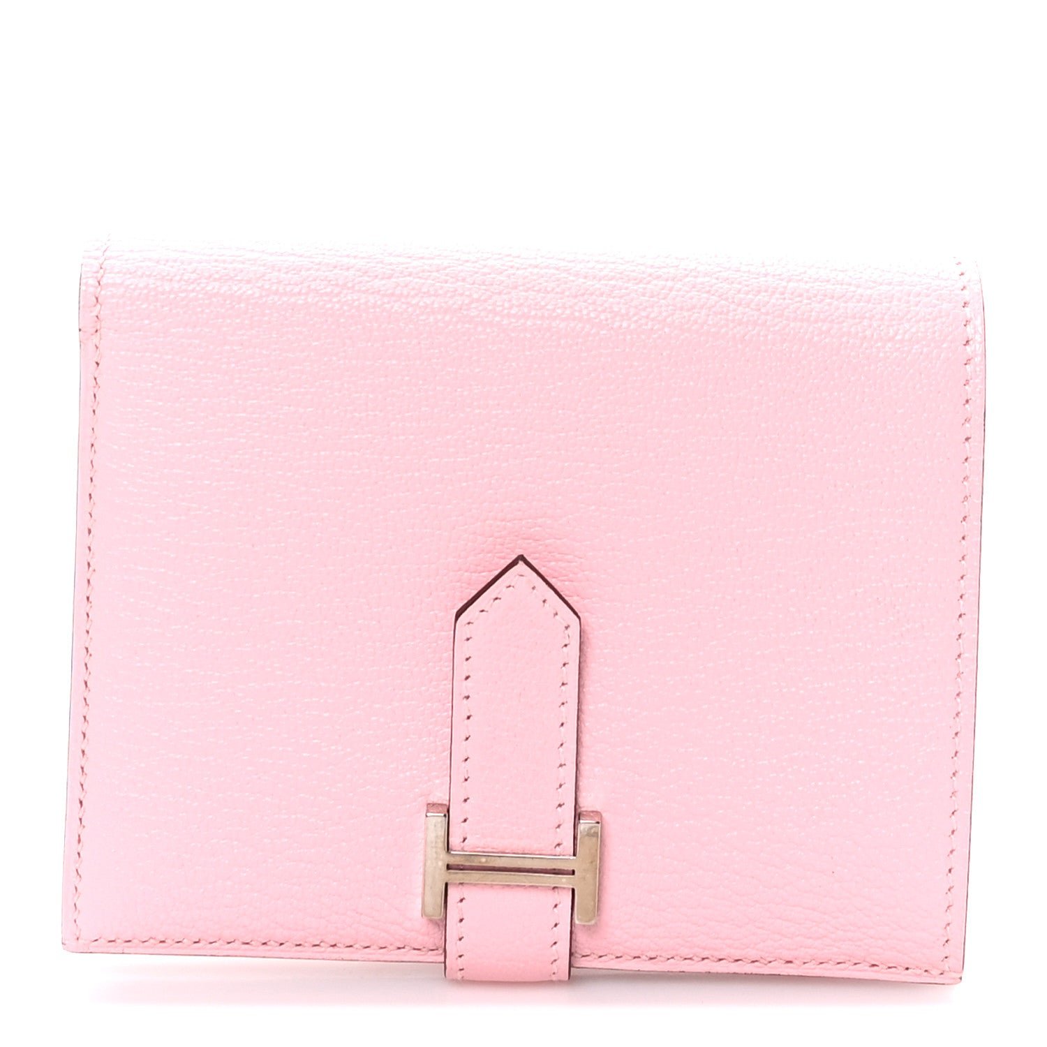 Hermes Chevre Mysore Bearn Compact Wallet Rose Sakura
