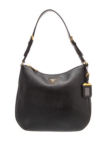 Saffiano Lux Leather Shoulder Bag