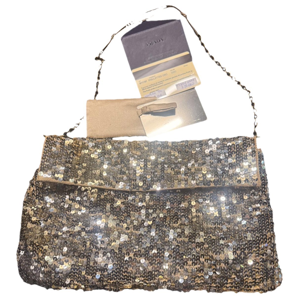 Glitter clutch bag