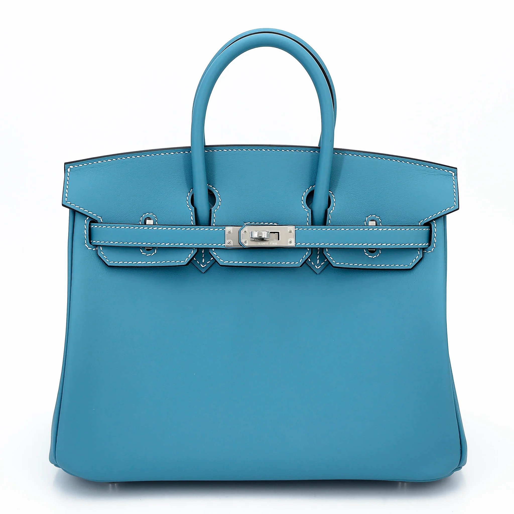 Brand New ( Rank N ) HERMÈS Birkin 25 Bleu Jean (75) Swift Palladium hardware K (2025)