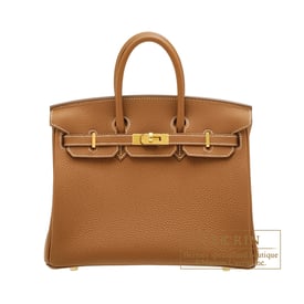 Hermes Hermes Birkin bag 25 Gold Togo leather Gold hardware