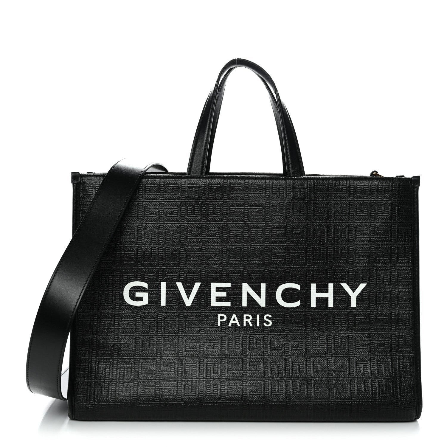 Givenchy Givenchy 4G Coated Canvas Logo Medium G Tote Black