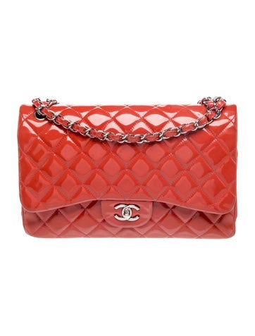 Classic Jumbo Patent Double Flap Bag