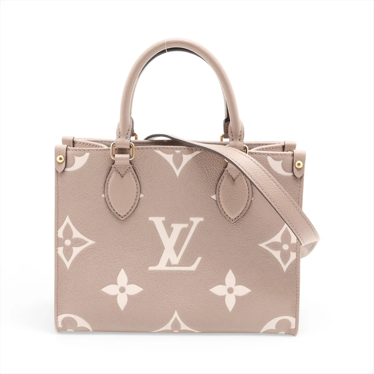 Louis Vuitton bicolor monogram empreinte On the Go PM M45779 Beige There was an