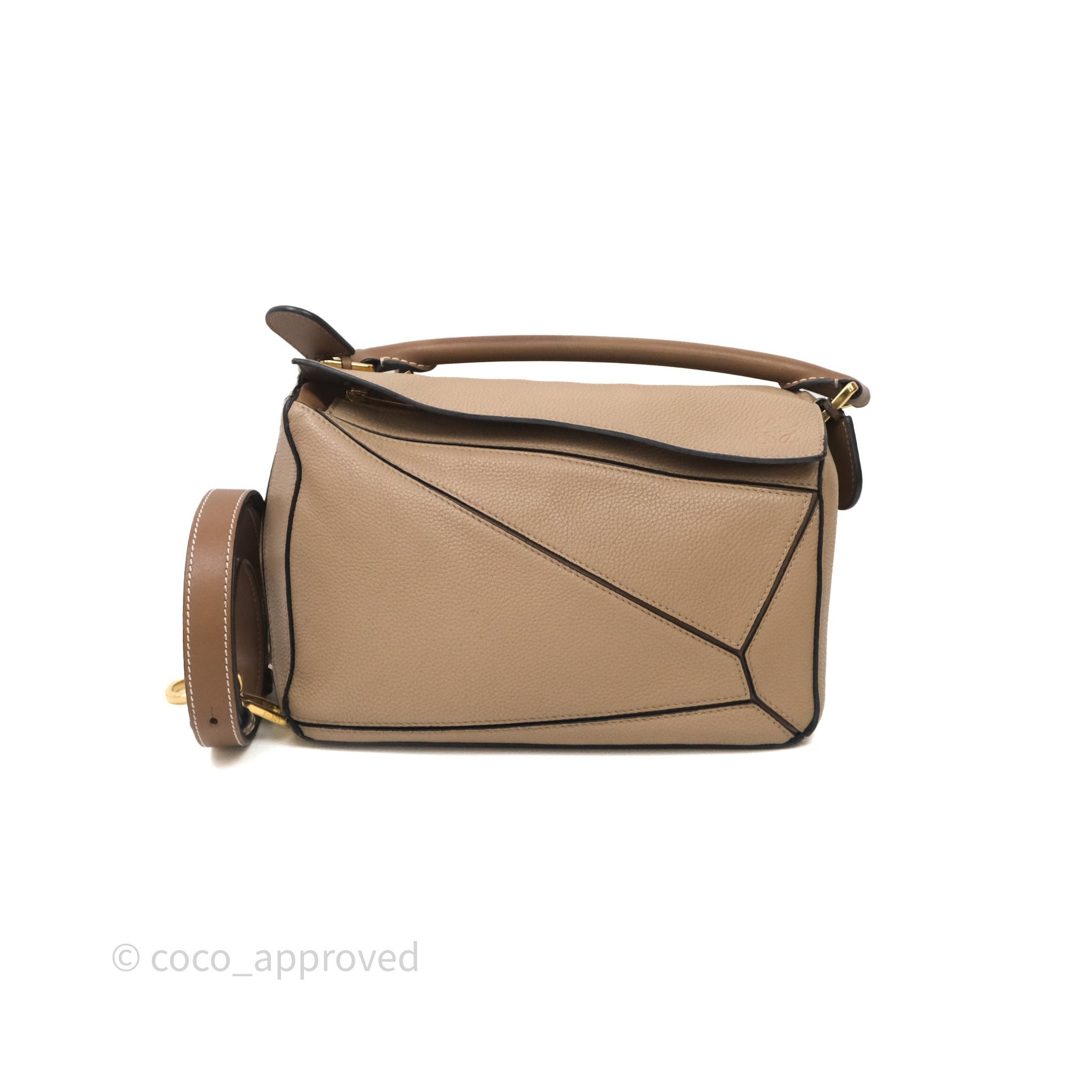 Loewe Small Puzzle Bag Sand Mink Grained Calfskin