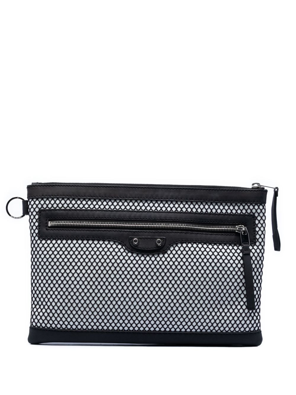 2015 Lambskin and Mesh Motocross Classic Clip M clutch bag