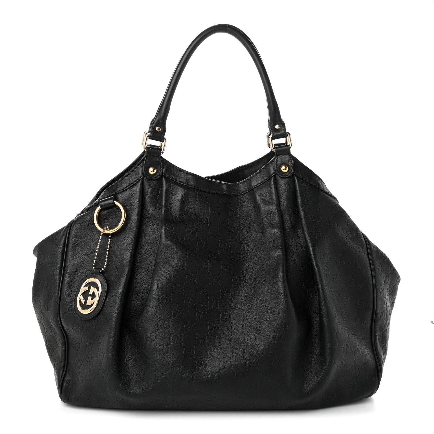 Guccissima Large Sukey Tote Black