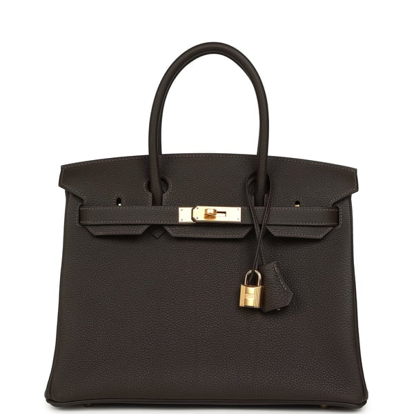 Hermes Birkin 30 Bai Brun Togo Gold Hardware