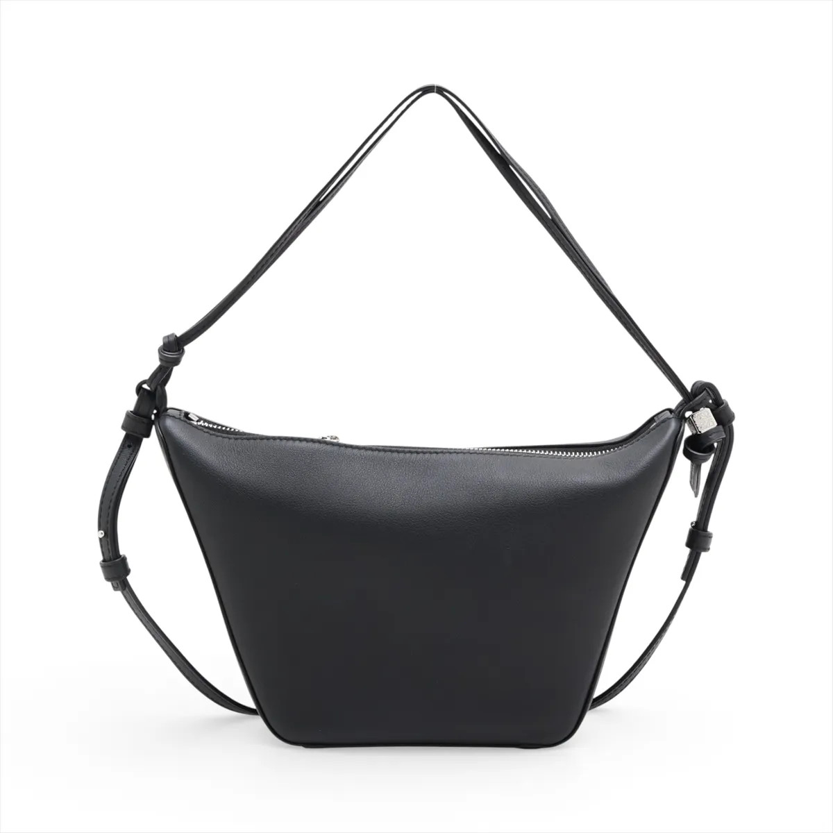 Loewe Hammock Mini Hobo Leather 2 Way Shoulder Bag Black