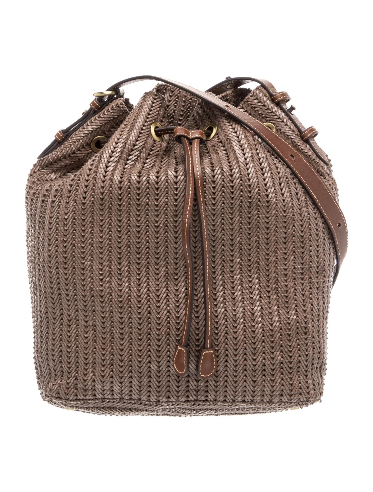 Raffia Bucket Bag