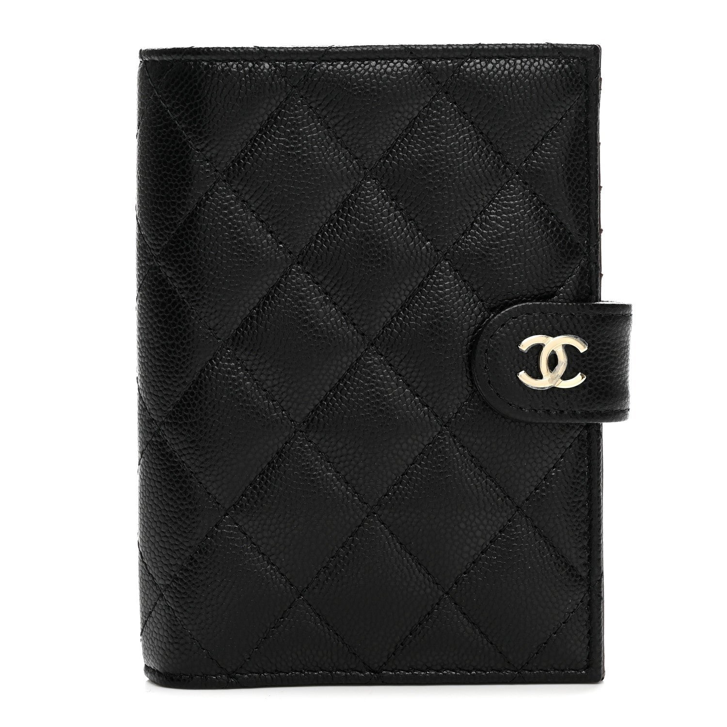 Chanel Caviar Quilted Passport Holder Black