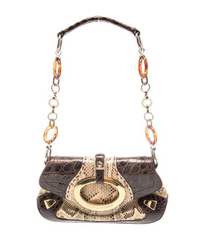 Dolce & Gabbana Gabbana Snakeskin Shoulder Bag