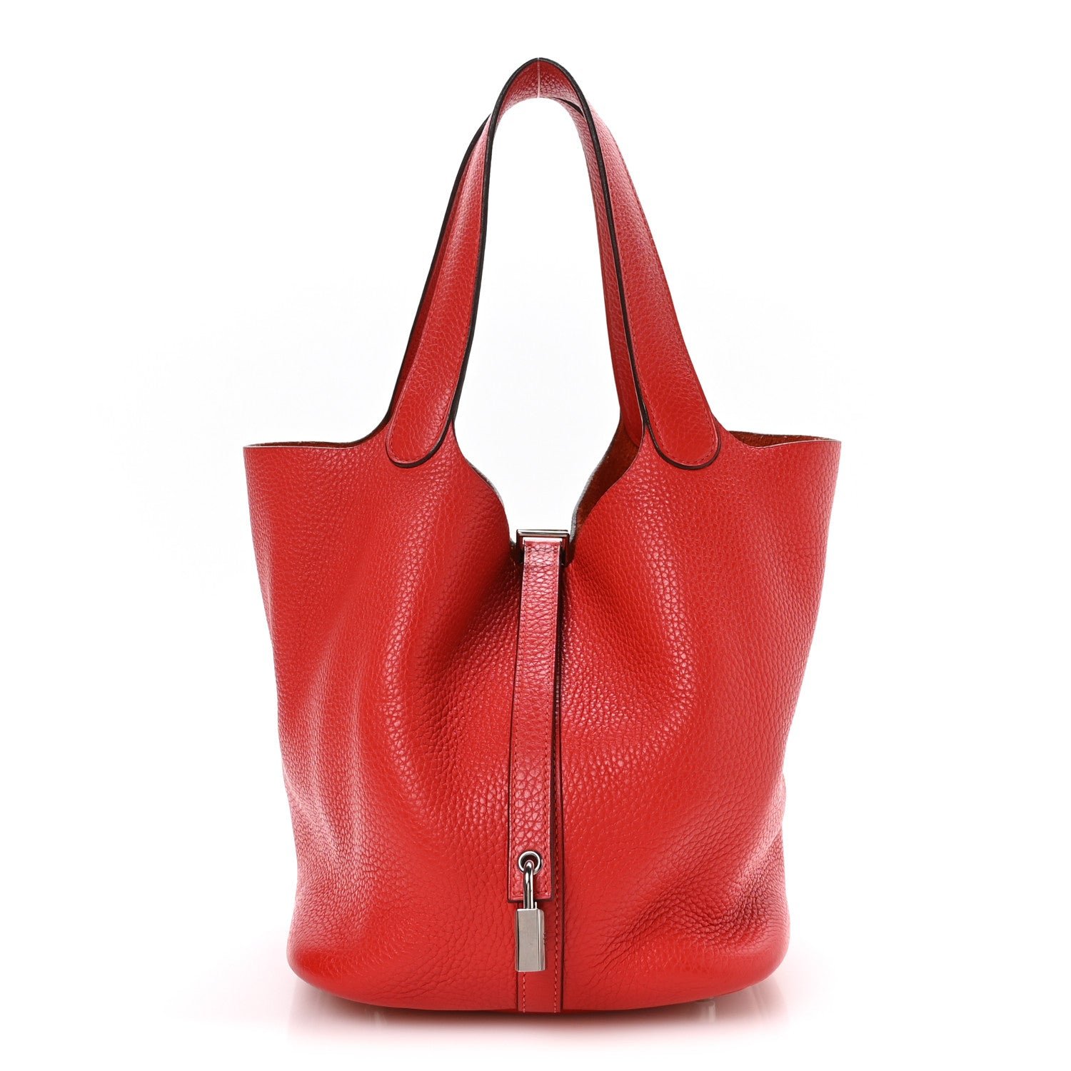 Hermes Taurillon Clemence Picotin Lock 22 MM Rouge Tomate