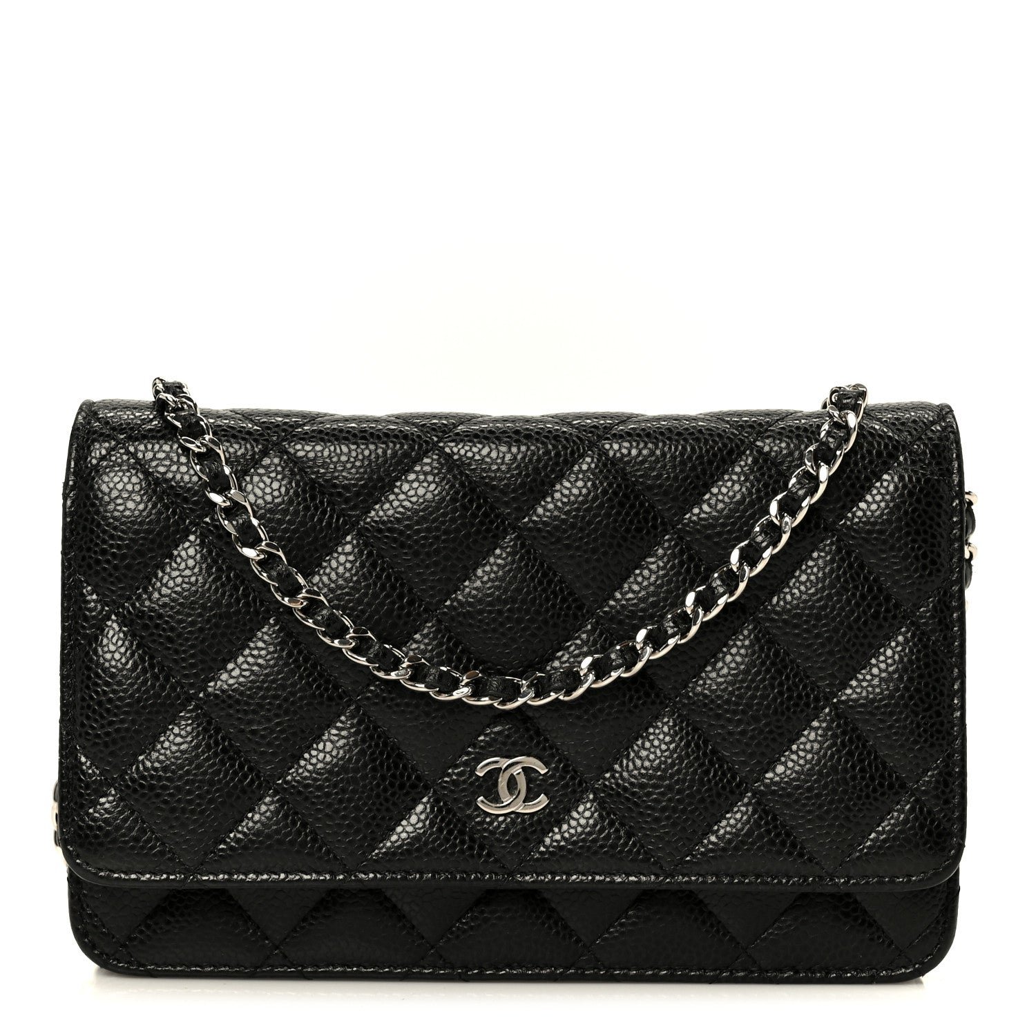 Chanel Caviar Quilted Wallet on Chain WOC Black