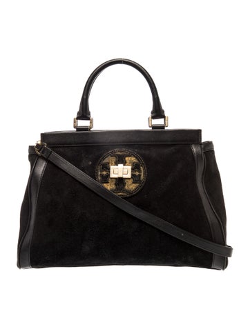 Suede Top Handle Bag