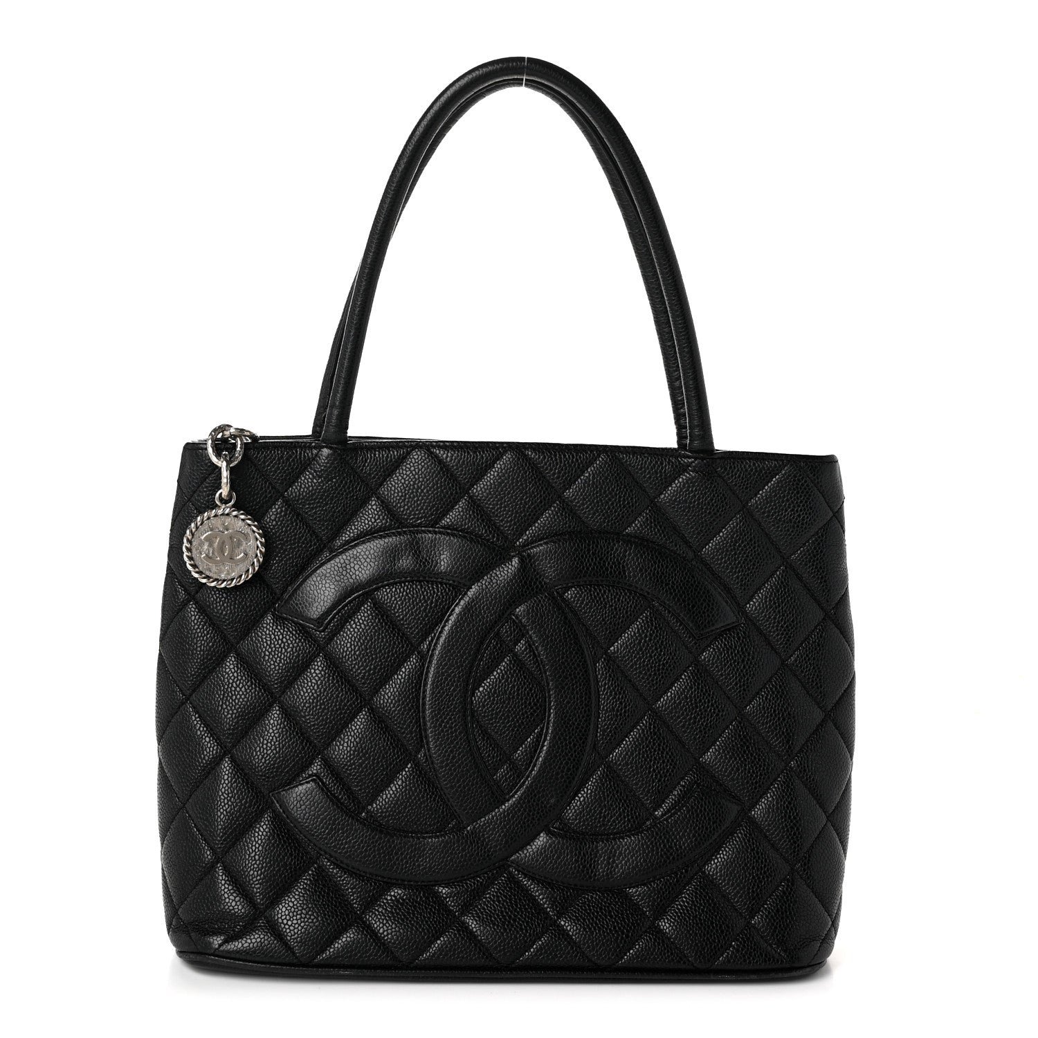 Chanel Caviar Quilted Medallion Tote Black