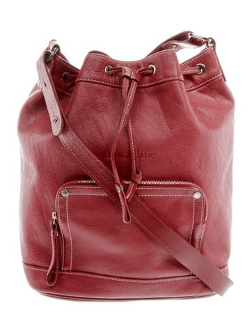 Longchamp Leather Bucket Bag