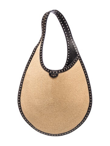 Alaia Straw Shoulder Bag