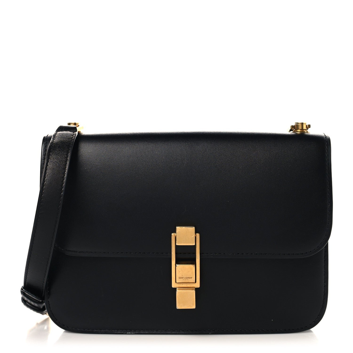 Saint Laurent Smooth Calfskin Carre Satchel Black