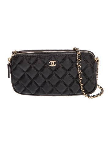 Double Zip Clutch w/ Chain
