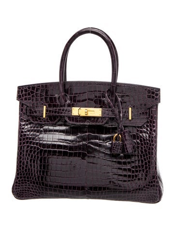Shiny Porosus Crocodile Birkin 30