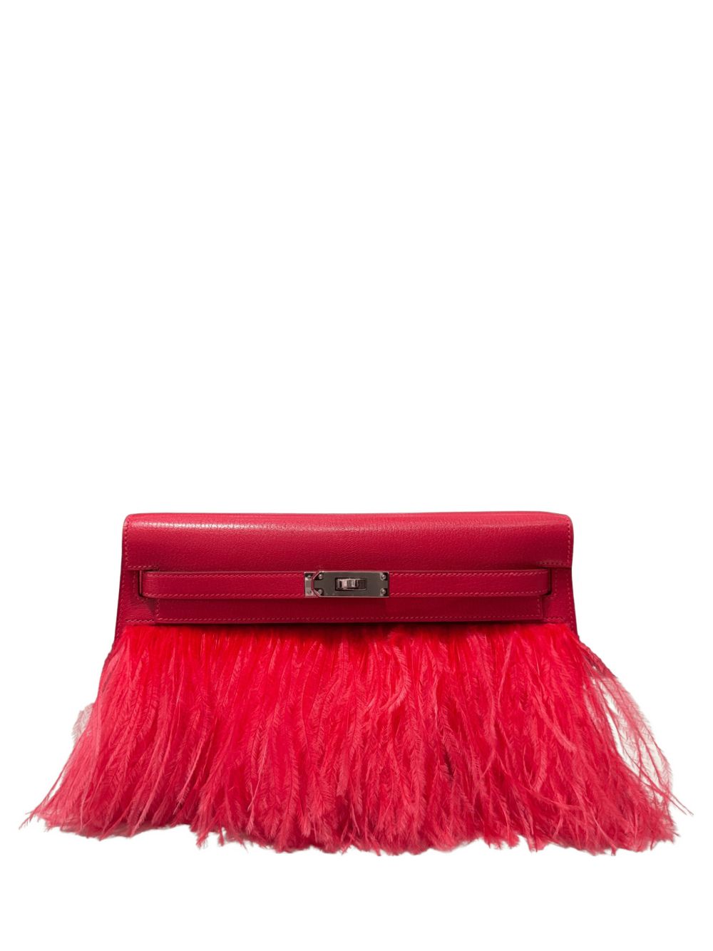 2026 Kelly Elan Folie ostrich-feather shoulder bag