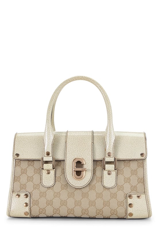 White Original GG Canvas Handbag