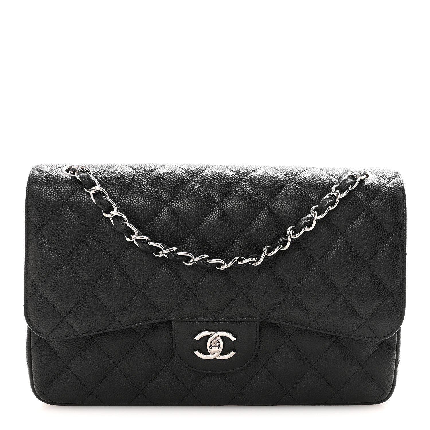 Chanel Caviar Quilted Jumbo Double Flap Black