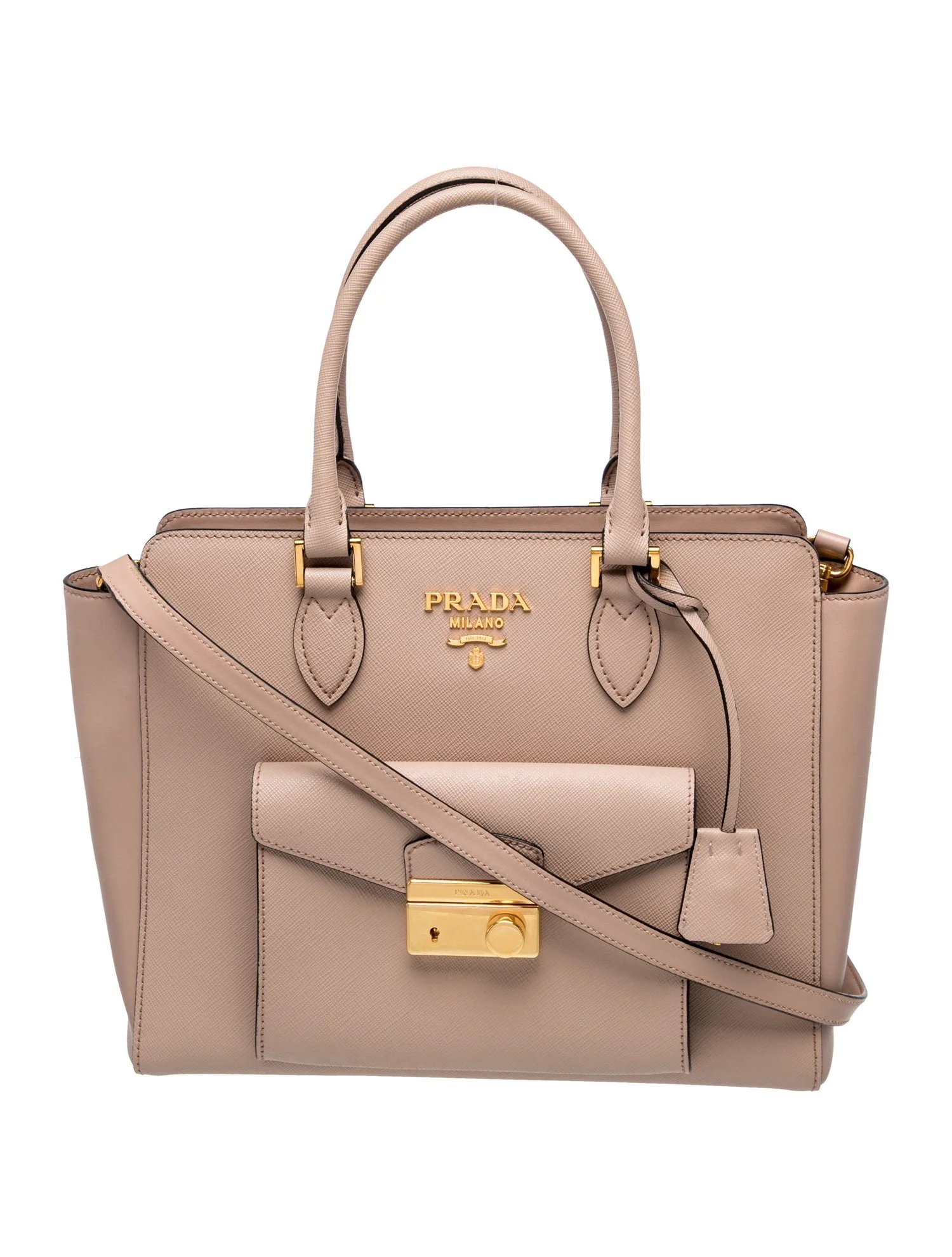 Saffiano Leather Top Handle Bag